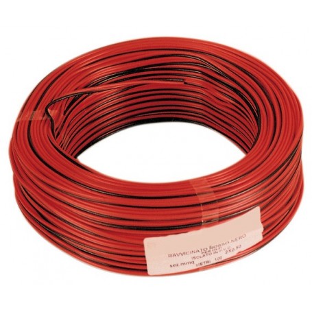 CAVO ELETTRICO HI-FI ROSSO-NERO 2X0
