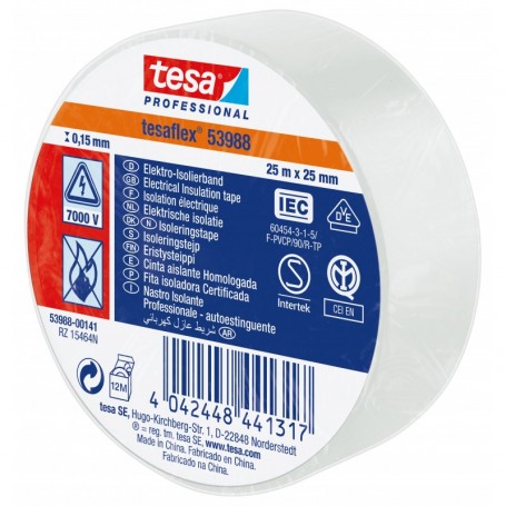 NASTRO ISOLAN.CERTIFICATO BIANCO MM.25(MT.25)