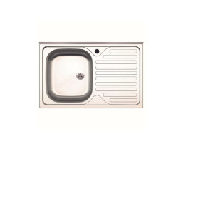 LAVELLO APPOGGIO INOX 1 VASCA SX + GOCCIOLATOIO DX 80 CM LAVELLO APPOGGIO INOX 1 VASCA SX + GOCCIOLATOIO DX 80 CM