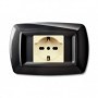 TONDO' PLACCA MOD.MAGIC PLAST.1P.SCHUKO NERA