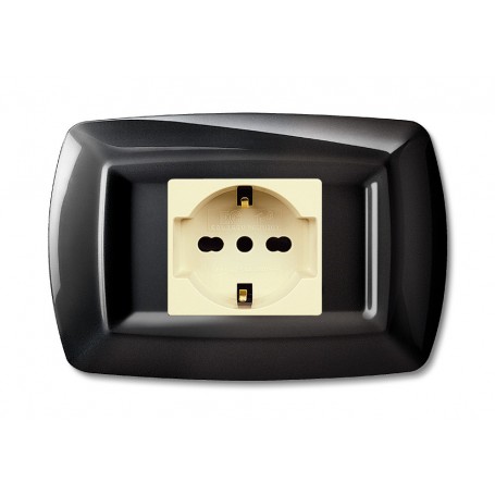 TONDO' PLACCA MOD.MAGIC PLAST.1P.SCHUKO ORO
