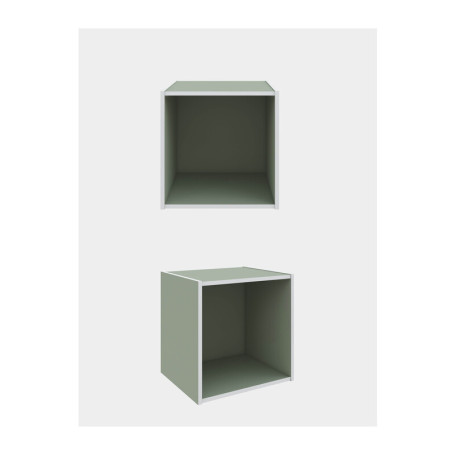 CUBO 35X29X35 CM VERDE