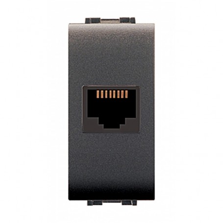 LIFE ART.4084 PRESA TELEF. RJ11 PLUG 6 4 NERO