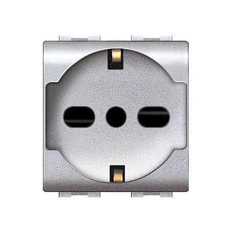 LIFE ART.4050TEC PRESA BIPASSO SCHUKO TEC