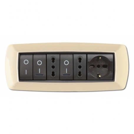 PLACCA LIFE MOD. LIVING PLAST. AVORIO 7P