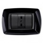 PLACCA LIFE MOD. LIVING PLAST. NERO 3P