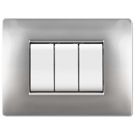PLACCA LIFE Q MOD.LIVING PLAS.ALLUMINIO CH.3P