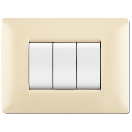 PLACCA LIFE Q MOD.LIVING PLAS.AVORIO       7P