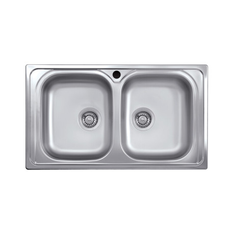 KIT LAVELLO ECO INCASSO 86X50 2 VASCHE