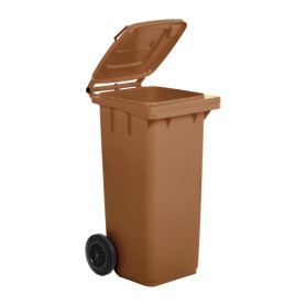 PATTUMIERA 120 L C\RUOTE MARRONE MP