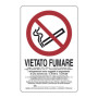 TARGA VIETATO FUMARE L.311\1 180X120 MM