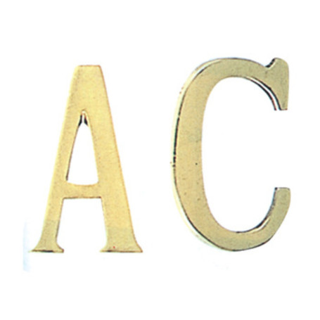 LETTERA D IN OTTONE 75 MM