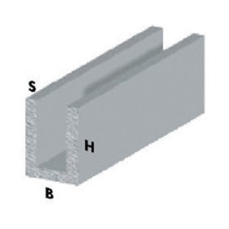 PROFILO CROMO H.200 CM CANALINO U 10X10X1 MM