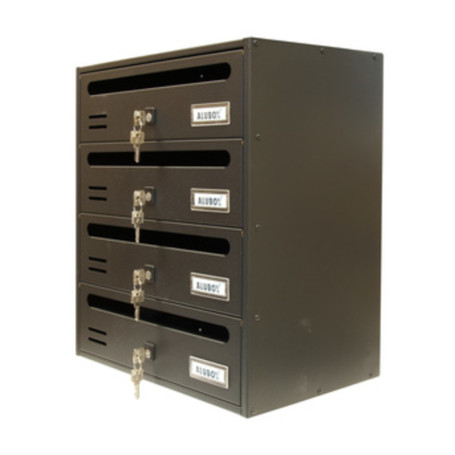 CASSETTA POSTALE ALUBOX CUBO\R 4 38