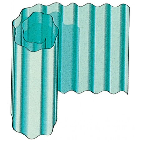 PLASTICA ONDULATA VERDE H.150