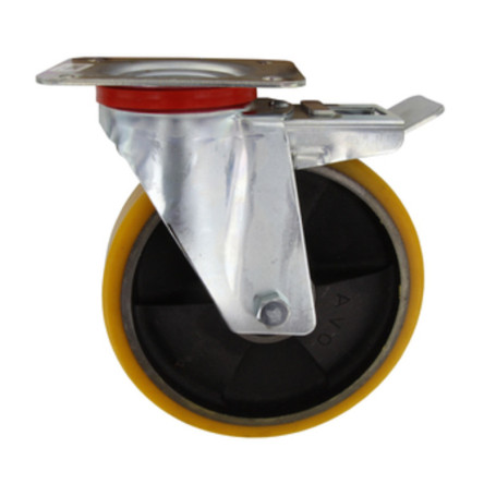 RUOTA POLIURETANO D 200X40 MM 24\ANT GIREV C\FRE