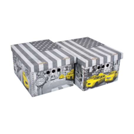 SCATOLA CARTONE CM 33X25X18H SET 2PZ COL.019