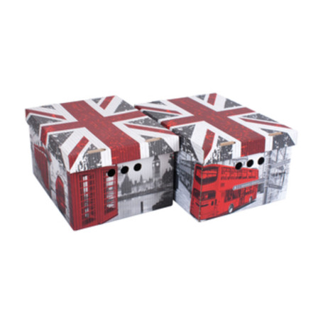 SCATOLA CARTONE CM 33X25X18H SET 2PZ COL.018