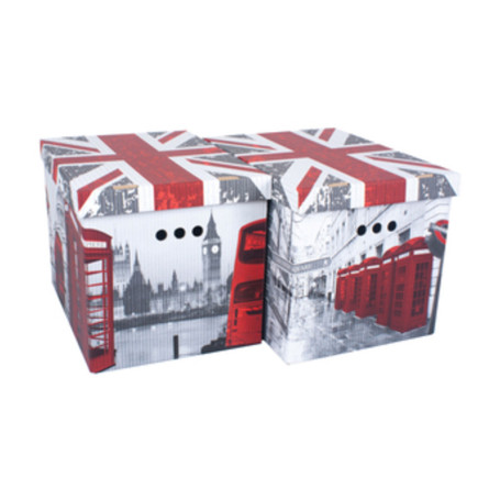 SCATOLA CARTONE CM 42X32X32H SET 2PZ COL.018