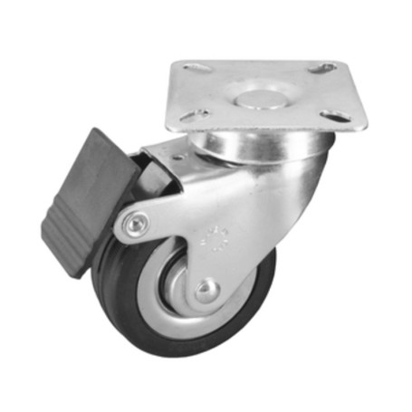 RUOTA MOBILE D 60 MM GOMMA 160 BIS PIASTRA C\FR