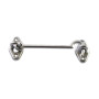 BL GANCIO FERMAFINESTRA OTTONE CROMO SAT  80 MM