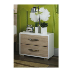 LINEA MODERN COMODINO 2C OL\BI 52X36XH43CM LINEA MODERN COMODINO 2C OL\BI 52X36XH43CM