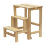 SGABELLO LEGNO A 3 GRADINI CON RIBALTA