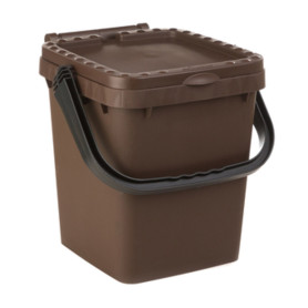 PATTUMIERA  10 L ECOPLUS C\MANIGLIA MARRONE