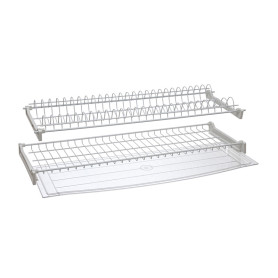 KIT SCOLAPIATTI C\VASCHETTA 76 CM CROMO