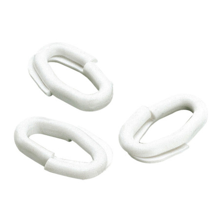 ANELLO GIUNZIONE P\CATENA PLASTICA D 8 BIANCO