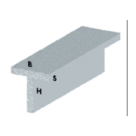 PROFILO ARGENTO H.100 CM T 30X15X1