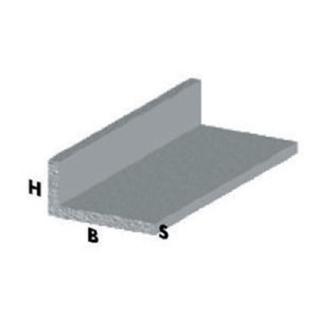 PROFILO ARGENTO H.200 CM ELLE 40X15X1