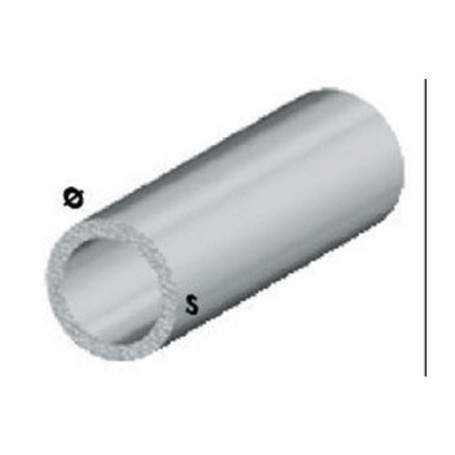 PROFILO ARGENTO H.200 CM TUBO TONDO  6X1 MM**