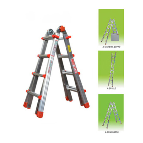 SCALA ALL. MULTIUSO 4+4 GRADINI 4