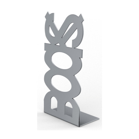 FERMALIBRO IN ACCIAIO BOOKS  ARGENTO