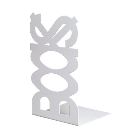 FERMALIBRO IN ACCIAIO BOOKS BIANCO