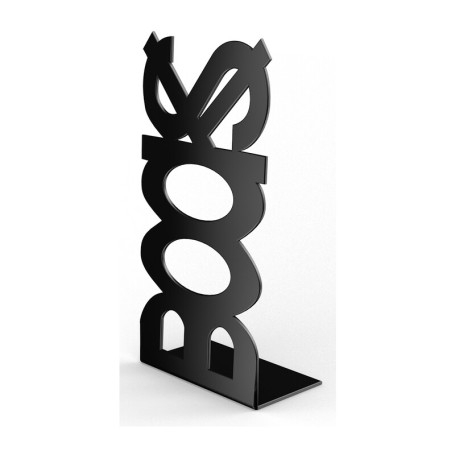 FERMALIBRO IN ACCIAIO BOOKS  NERO