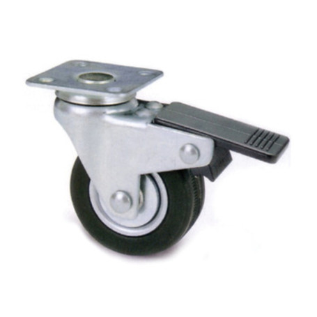 RUOTA MOBILE D 50 MM GOMMA 160 BIS PIASTRA C\FR