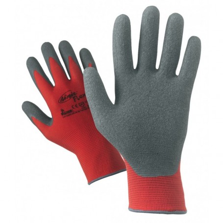 GUANTI NYLON LATTICE ROSSO GRIGIO TG.9
