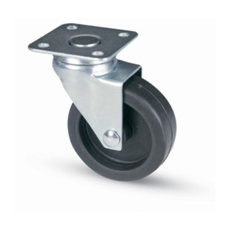 BL RUOTA GOMMA 220 D.50 C\PIASTRA  2 PZ