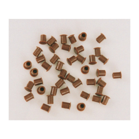 SC COPRIFORO PLASTICA MARRONE D 5 MM  50 PZ