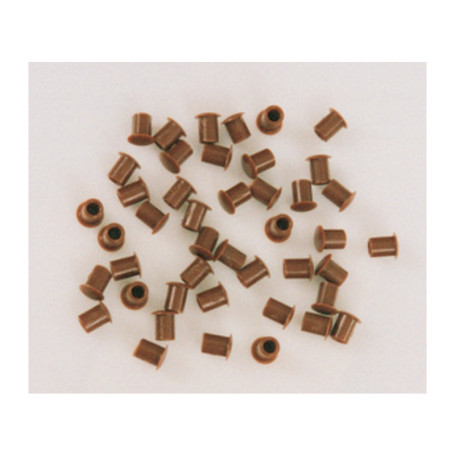 SC COPRIFORO PLASTICA MARRONE D 6 MM  50 PZ