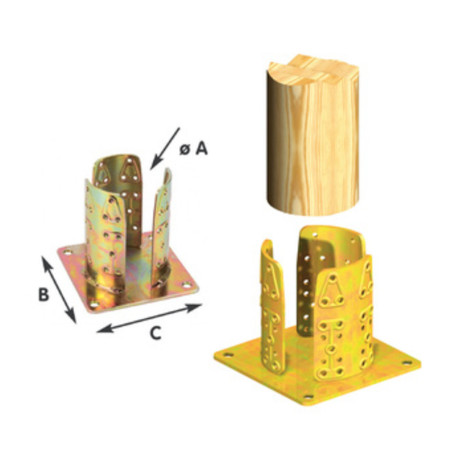 PIASTRA 922 SUPPORTO PILASTRO AVV ACC TROP D 120 MM