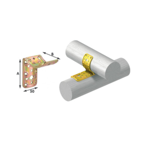 PIASTRA 908 INCROCIO PALO TONDO 90 ACC TROP 50X80X80MM