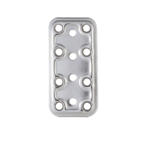 PIASTRA 745\IN LASTRINA DIRITTA INOX 40X80 MM