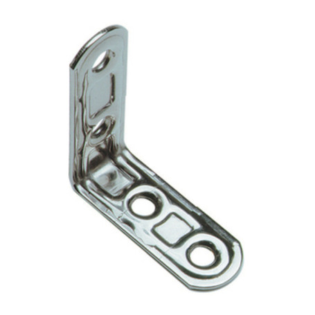 PIASTRA 164\IN LASTRINA ANGOLARE INOX 4 FORI 30X30MM