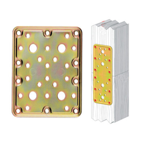 PIASTRA 776 DIRITTA ACCIAIO TROPIC 100X 80 MM