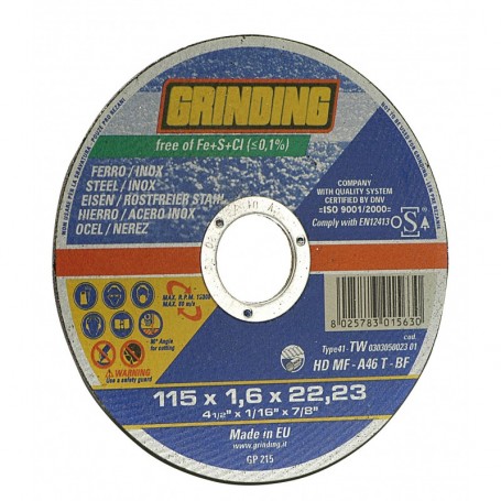 GRINDING MINIDISCO PIANO PER FERRO D.115X1