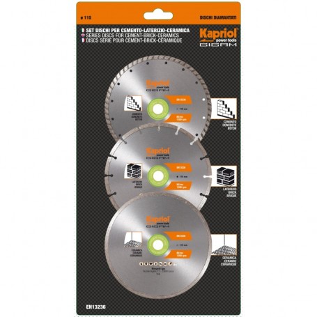 KAPRIOL SET 3 DISCHI DIAMANT. MM.115 COD99071