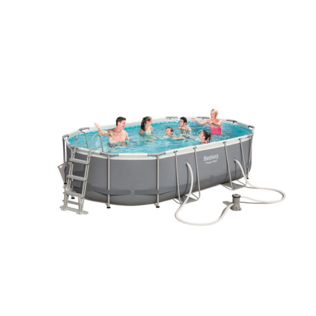 PISCINA C\TELAIO E POMPA OVALE 488X305XH107CM 56448
